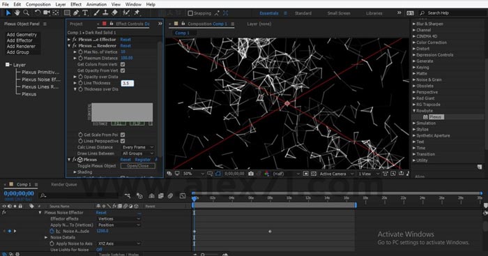 Baixe gratuitamente a versão completa do Plexus para After Effects