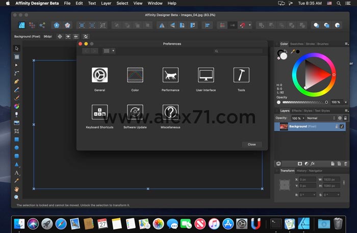 Baixe a versão completa mais recente do Affinity Designer para Mac