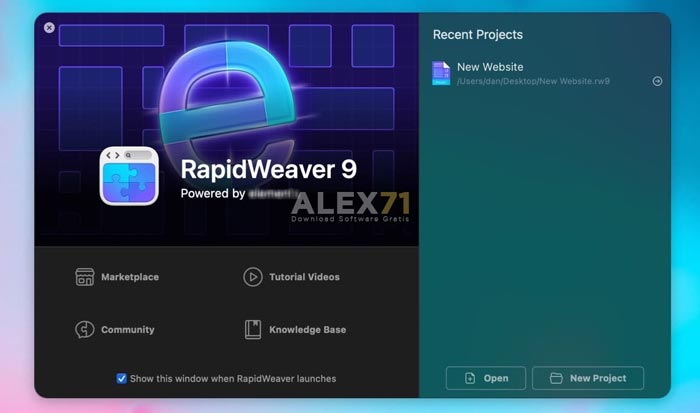 Baixe RapidWeaver Mac versão completa de 64 bits