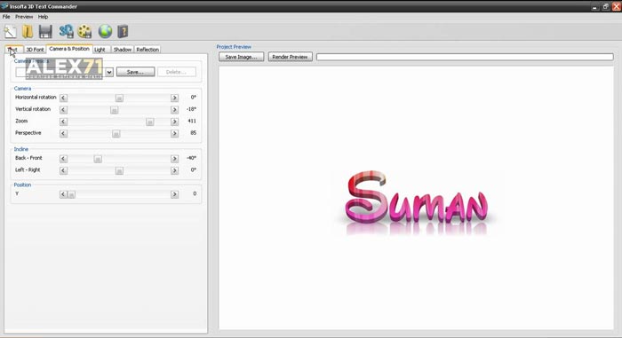 Download grátis Insofta 3D Text Commander crack completo