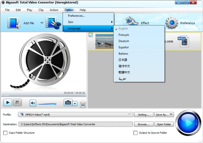 Download grátis Bigasoft Total Video Converter versão completa Windows