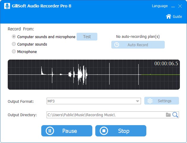 Download grátis GiliSoft Audio Recorder Pro crack completo