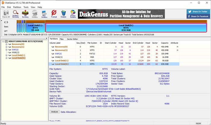 Download grátis da versão completa mais recente do DiskGenius Pro