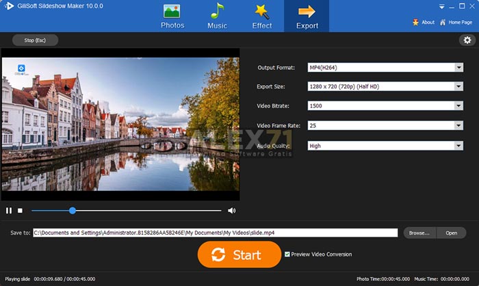 Download grátis Gilisoft Slideshow Maker crack completo