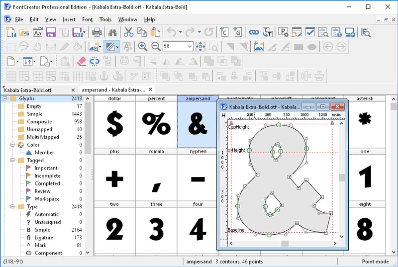 Baixe a versão completa final do FontCreator Pro 12 gratuitamente