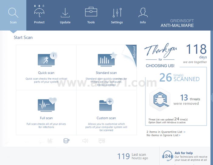 Baixe Gridinsoft Anti Malware versão completa para PC Windows