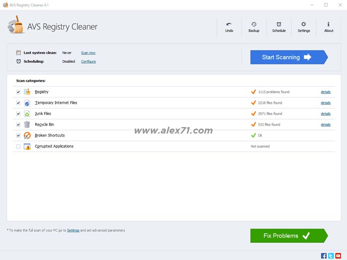 Baixe a versão completa do AVS Registry Cleaner