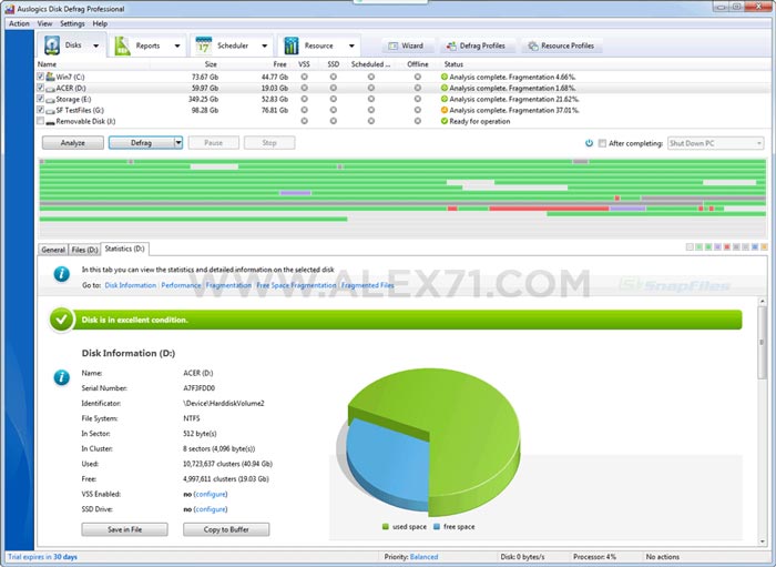 Baixe Auslogics Disk Defrag Pro crack completo