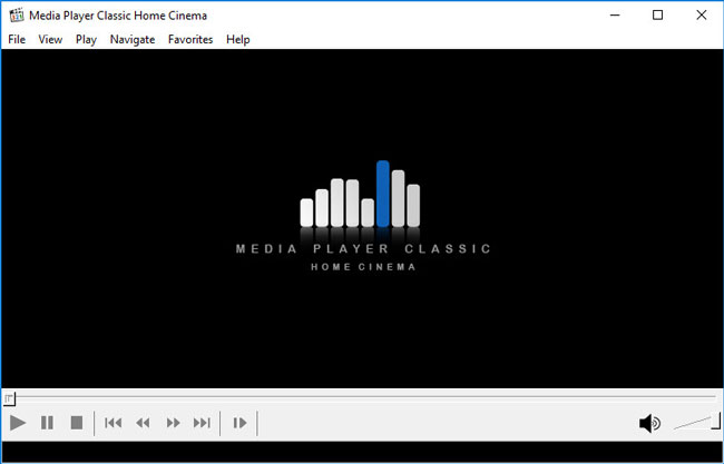 Interface clássica de home theater do media player