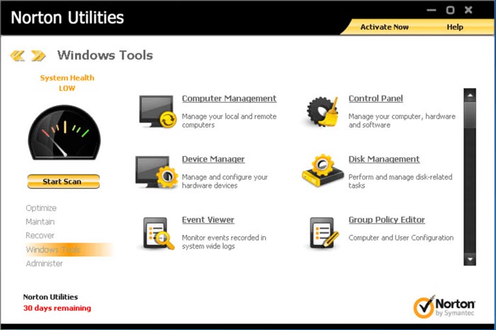 Baixe a versão completa do Norton Utilities para Windows 10