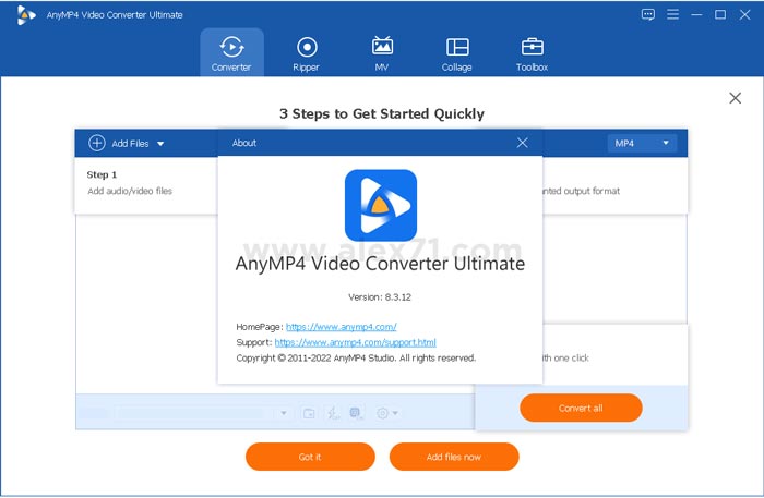 Baixe AnyMP4 Video Converter versão completa de 64 bits