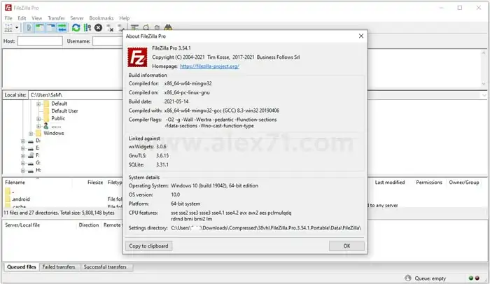 Baixe grátis a versão completa mais recente do FileZilla Pro