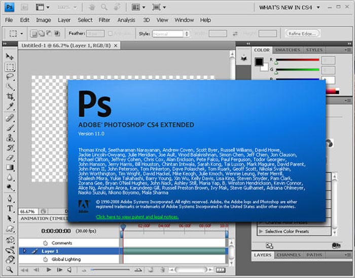 Download gratuito da versão completa do Photoshop CS4 estendido