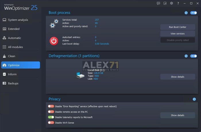 Baixe Ashampoo Winoptimizer versão completa para PC Windows
