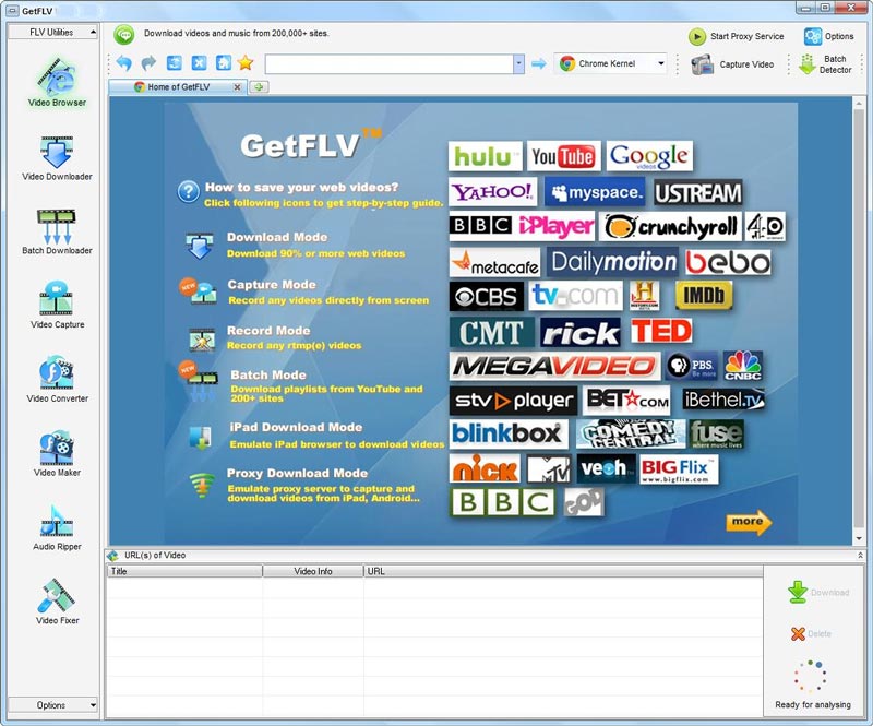 Download grátis GetFLV Pro 15.58 versão completa crackeada