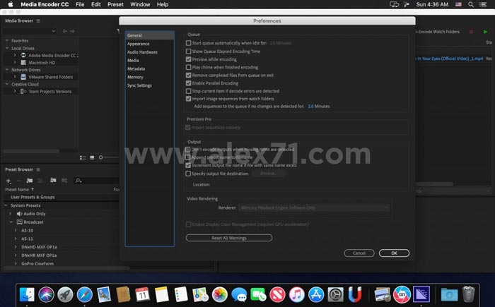 Baixe a versão completa mais recente do Adobe Media Encoder 2020 para Mac