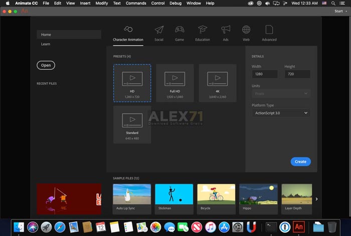 Download grátis Adobe Animate CC 2020 Mac Full Crack