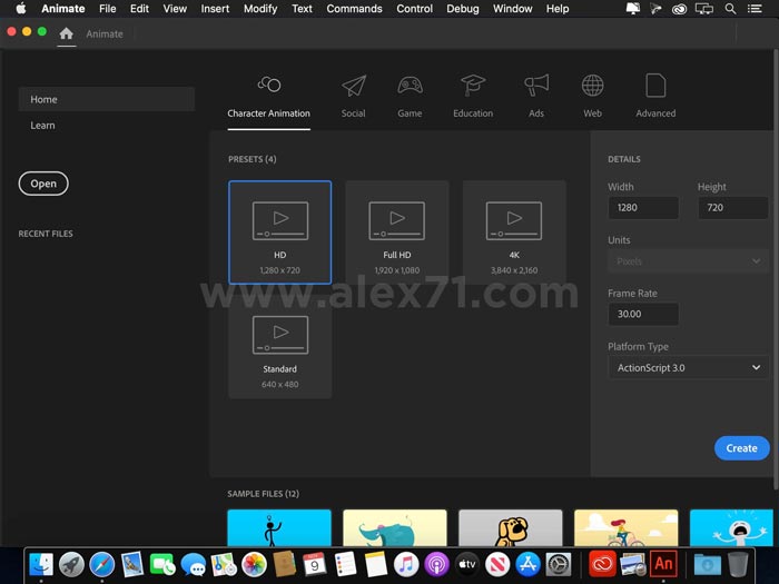 Download grátis da versão completa do Adobe Animate 2019 para Mac