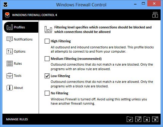 Download grátis da versão completa mais recente do Windows Firewall Control