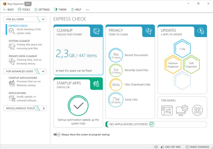 Baixe a versão completa do Reg Organizer gratuitamente