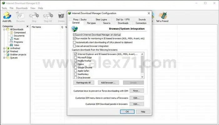 Download grátis da versão completa mais recente do IDM ALEX71