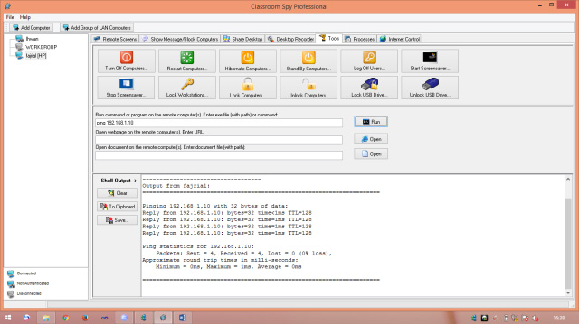 Interface profissional de espionagem em sala de aula ALEX71